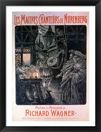 Framed Poster advertising The Master Singers of Nuremberg Print