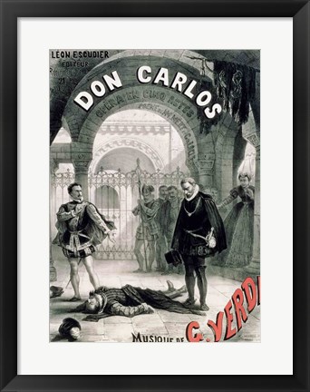 Framed Poster advertising &#39;Don Carlos&#39; Print