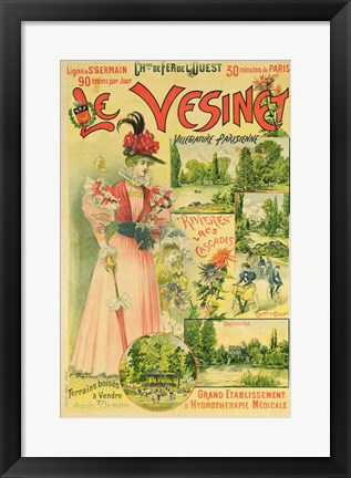 Framed Poster for the Chemins de Fer de l&#39;Ouest to Le Vesinet Print