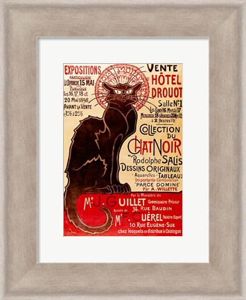 Framed Poster advertising an exhibition of the &#39;Collection du Chat Noir&#39; Cabaret Print