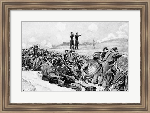 Framed &#39;They Awaited the Order to Charge&#39; Print