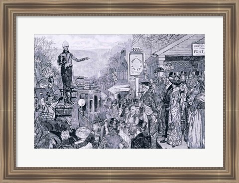 Framed &#39;General Jackson, president-elect, on his way to Washington&#39; Print