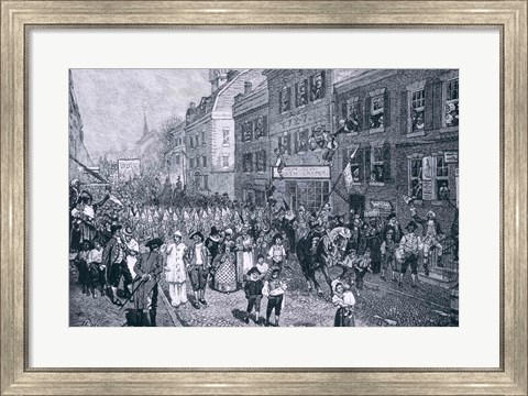 Framed Carnival at Philadelphia, illustration from &#39;The Battle of Monmouth Court House&#39; Print