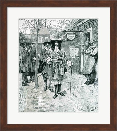 Framed Governor Andros and the Boston People Print