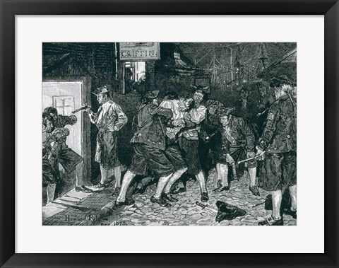 Framed Press Gang in New York Print