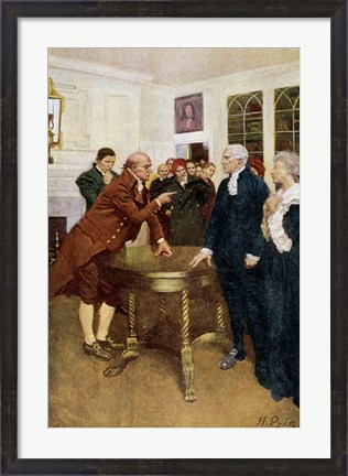 Framed Committee of Patriots Delivering an Ultimatum to a King&#39;s Councillor Print