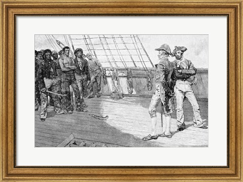 Framed Impressment of American Seamen Print