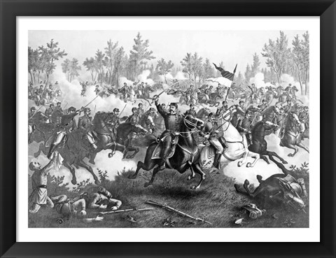 Framed Battle of Cedar Creek Print