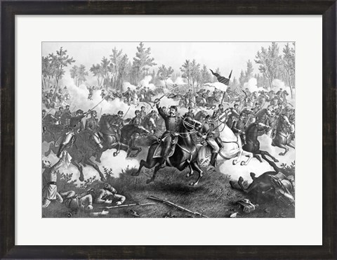 Framed Battle of Cedar Creek Print