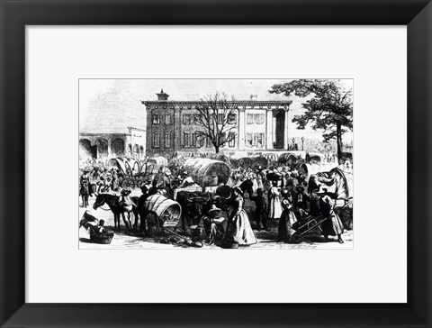 Framed Market Scene in Macon, Georgia Print