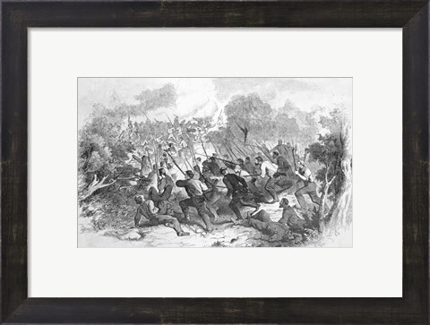 Framed Battle at Bull Run Print