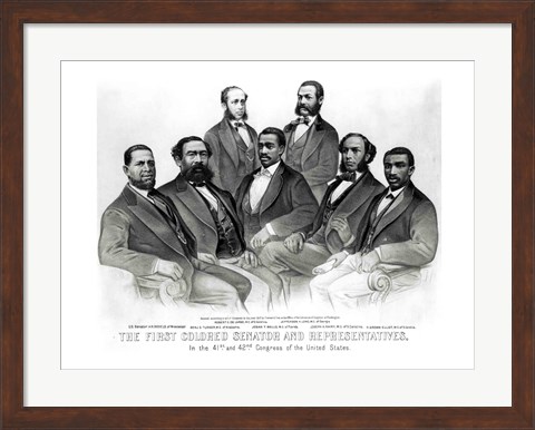 Framed First Colored Senator and Representatives Print