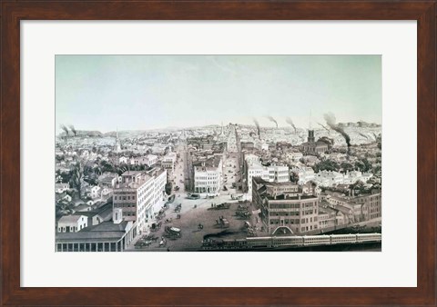 Framed View of Utica City, New York State Print