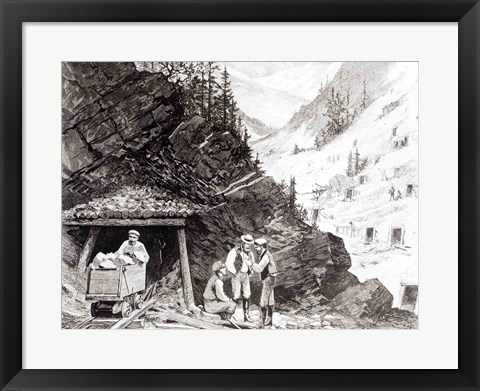 Framed Gold and Silver Mining, Colorado Print