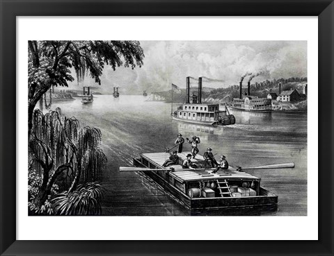 Framed Bound Down the River Print