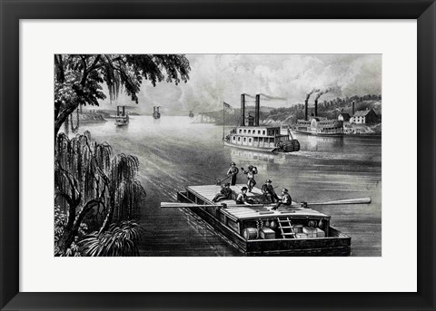 Framed Bound Down the River Print