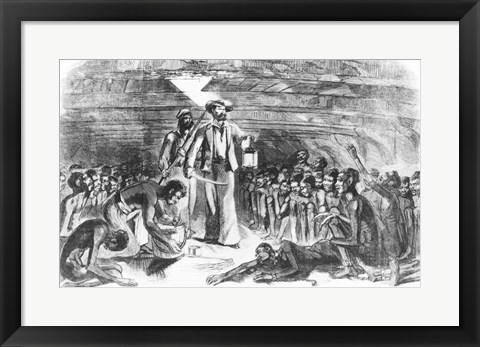 Framed Scene in the Hold of the Slave Ship Print