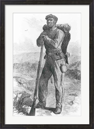 Framed Escaped Slave in the Union Army Print