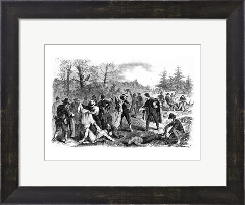 Framed Scenes in the War: Rebel Soldiers after Battle &#39;Peeling&#39; Print