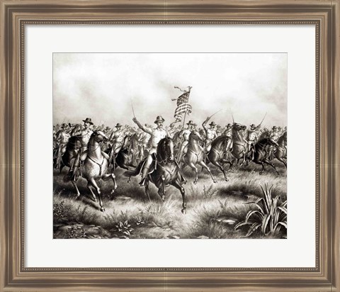 Framed Rough Riders: Colonel Theodore Roosevelt Print