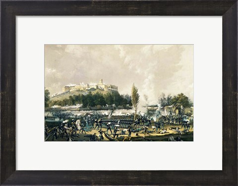 Framed Storming of Chapultepec Print