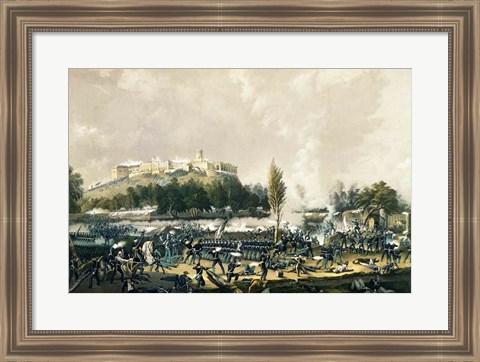 Framed Storming of Chapultepec Print