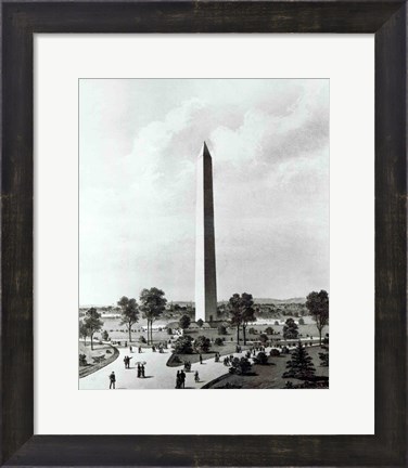 Framed Washington Monument and Surroundings, North View Print