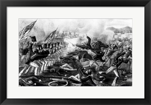 Framed Battle of Churubusco Print