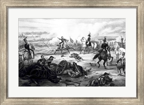 Framed Battle of Mill El Rey Print