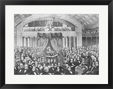 Framed Daniel Webster addressing the United States Senate Print