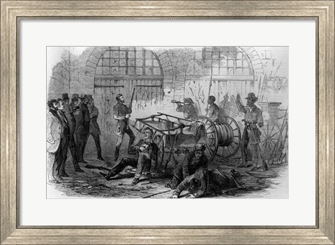 Framed Harper&#39;s Ferry Insurrection: Interior of the Engine-House Print