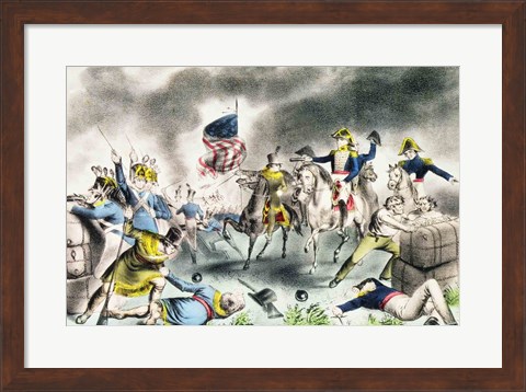 Framed Battle of New Orleans, January 8th 1814 Print