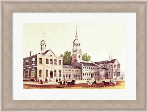 Framed Independence Hall, Philadelphia, 1776 Print