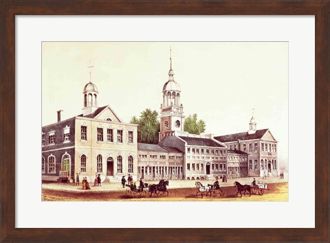 Framed Independence Hall, Philadelphia, 1776 Print