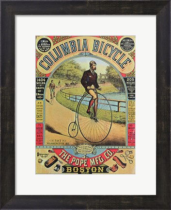 Framed Advertisement for the Columbia Bicycle Print