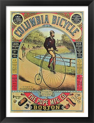 Framed Advertisement for the Columbia Bicycle Print