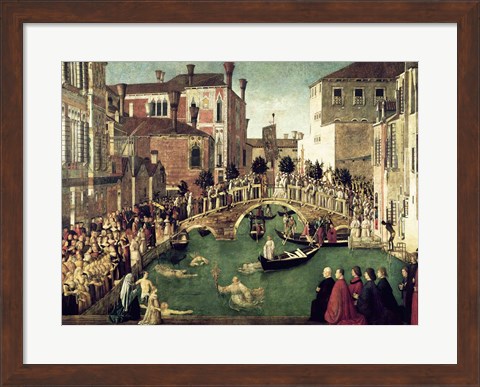 Framed Miracle of the Cross on San Lorenzo Bridge Print