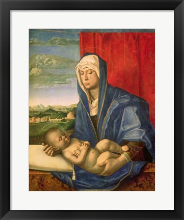 Framed Virgin and Child Print