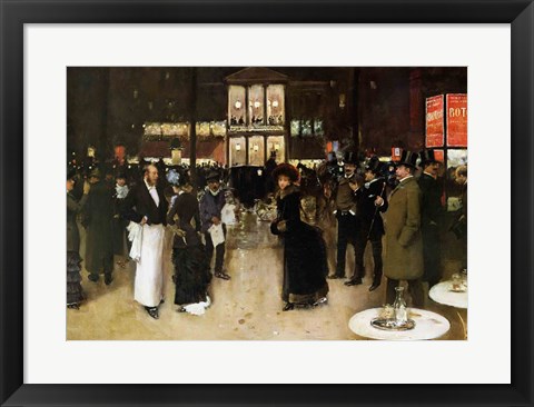 Framed Boulevard at Night Print