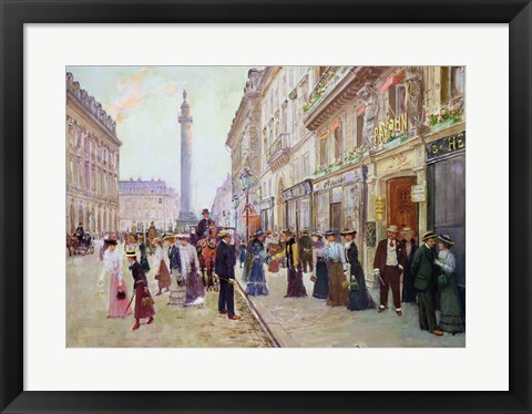 Framed Workers leaving the Maison Paquin Print