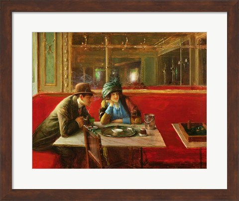 Framed At the Cafe Print