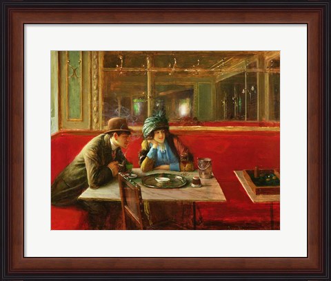 Framed At the Cafe Print