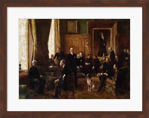 Framed Salon of the Countess Potocka, 1887 Print