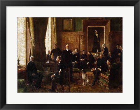 Framed Salon of the Countess Potocka, 1887 Print