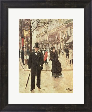 Framed On the Boulevard Print