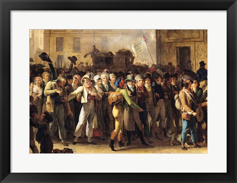 Framed Conscripts of 1807 Marching Past the Gate of Saint-Denis Print