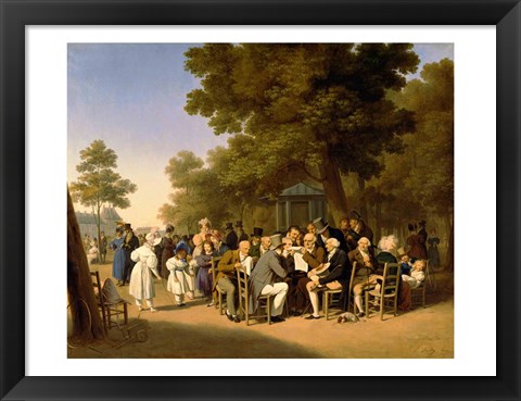 Framed Politicians in the Tuileries Gardens, 1832 Print