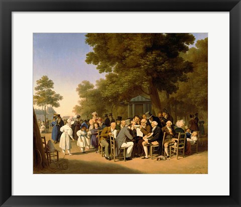 Framed Politicians in the Tuileries Gardens, 1832 Print