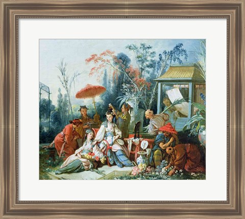 Framed Chinese Garden, c.1742 Print