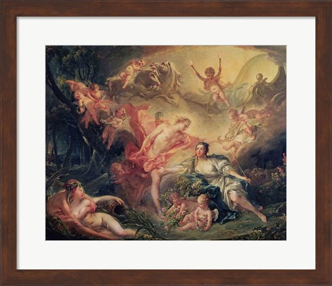 Framed Apollo Revealing his Divinity to the Shepherdess Isse, 1750 Print